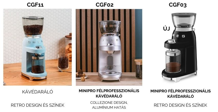 Smeg kávédarálók