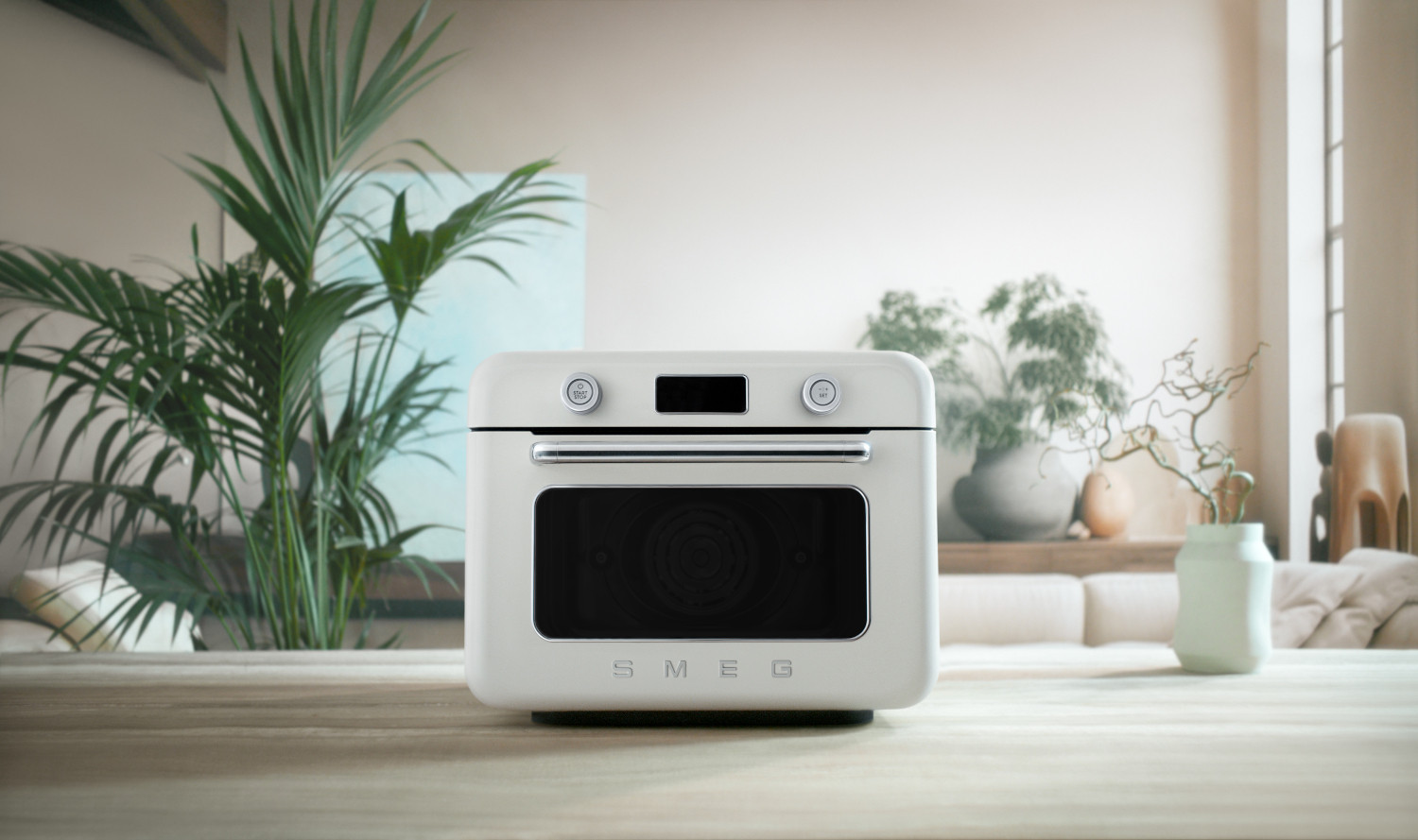 SMEG GALILEO 10-AZ 1-BEN MULTIFUNKCIÓS ASZTALI SÜTŐ, 50-es évek retro design, fehér