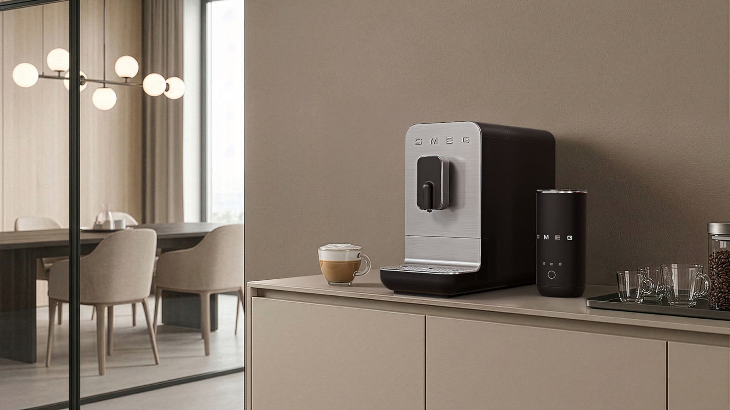 SMEG BCC11 AUTOMATA KÁVÉFŐZŐ, Collezione design, matt fekete