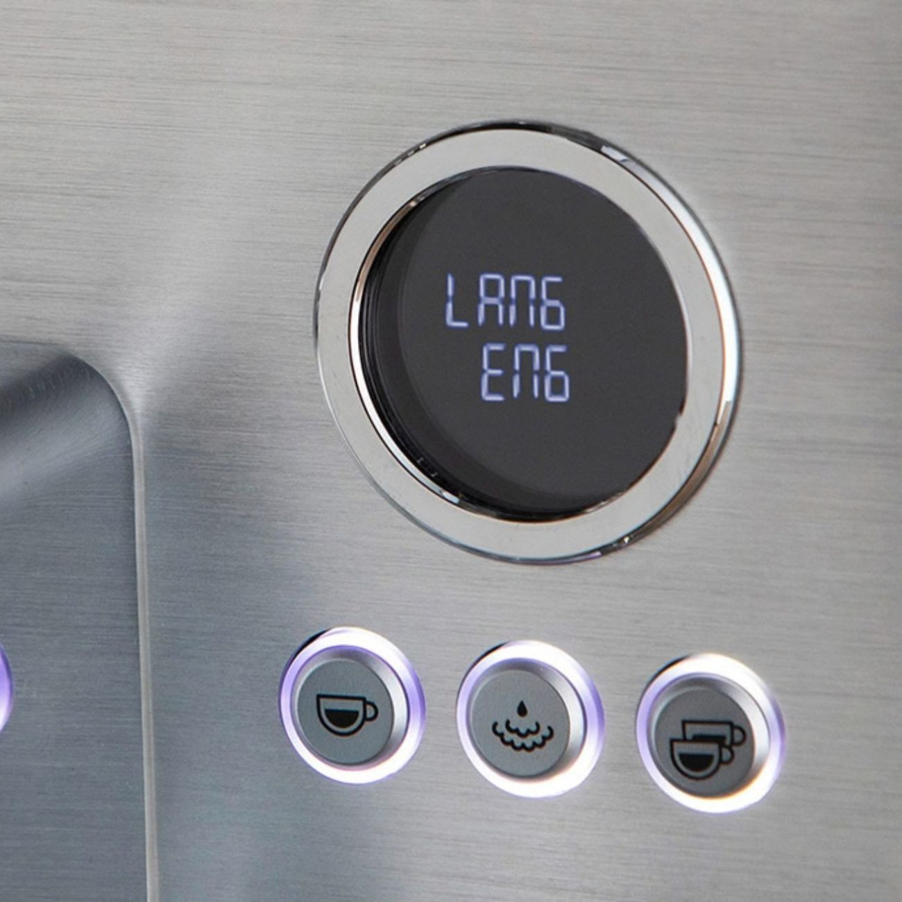 Smeg EMC02 félprofesszionális kávéfőző – LCD kijelző
