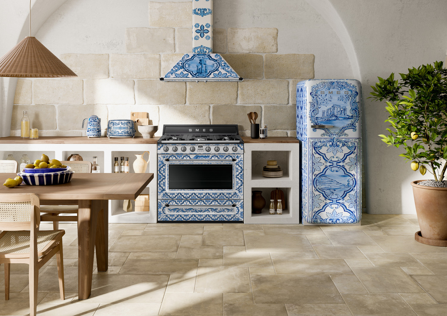 SMEG D&G Blu Mediterraneo kollekció