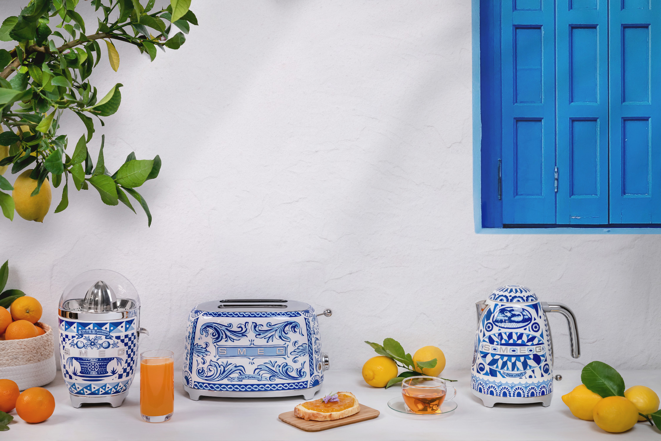 Smeg reggeliző szett - D&G Blu Mediterraneo kollekció