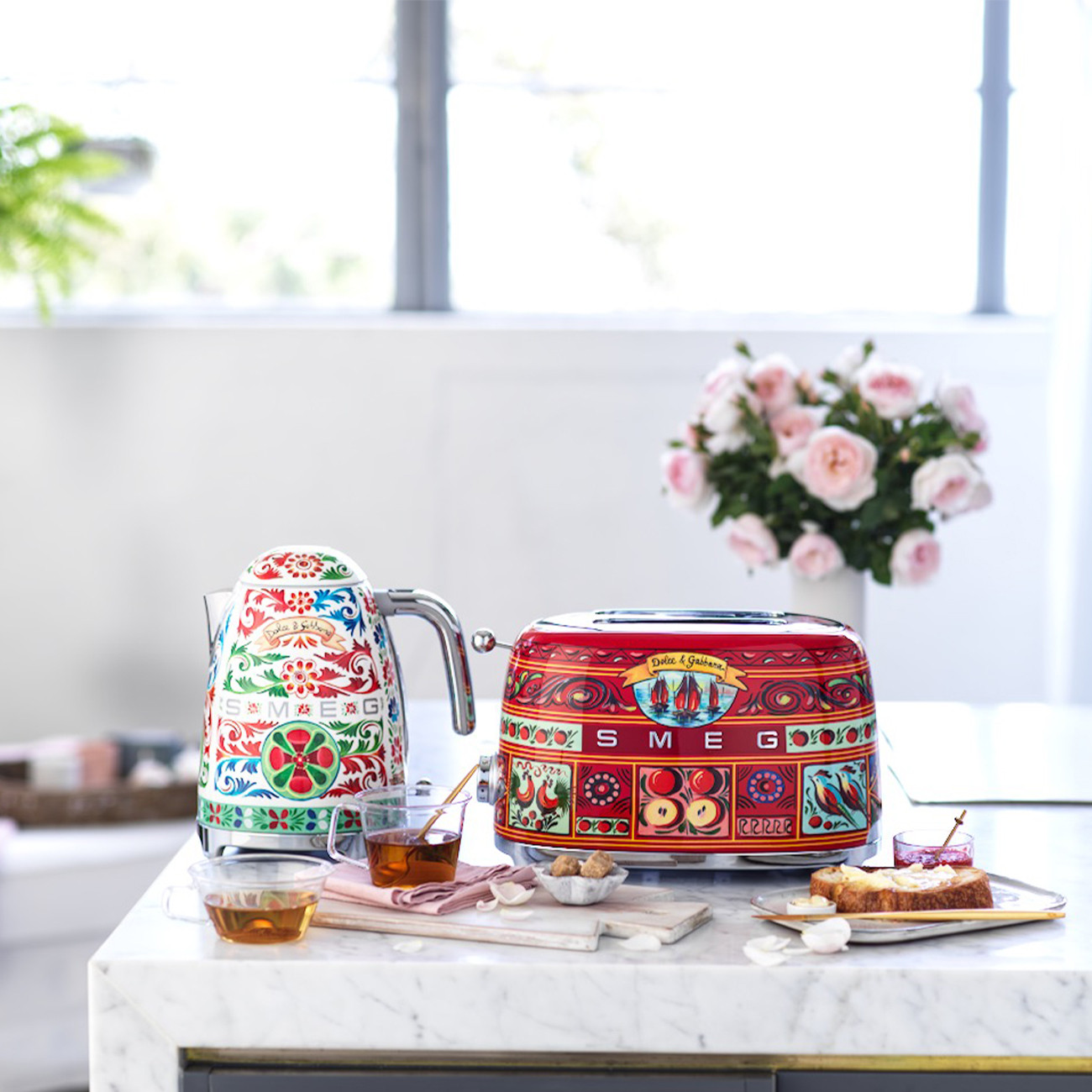 SMEG reggeliző szett, D&G Sicily is my love kollekció